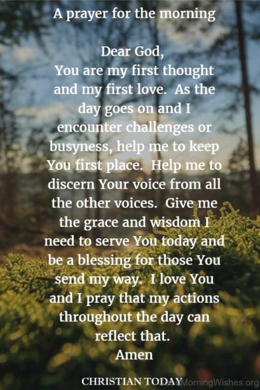 A Prayer For The Morning