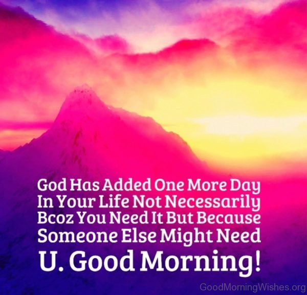 God Has Added One More Day In Your Life