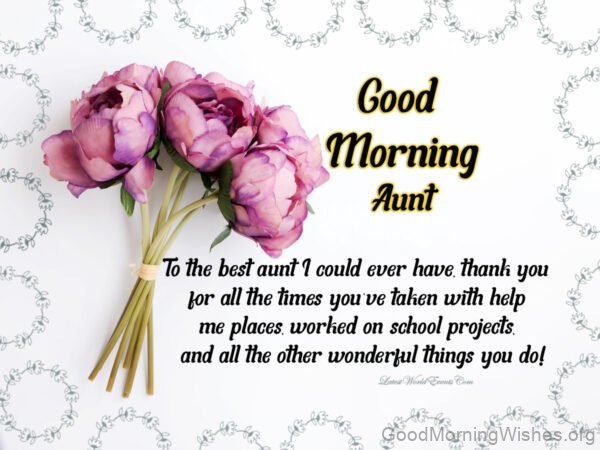 Good Morning Aunt Wishes Greetings