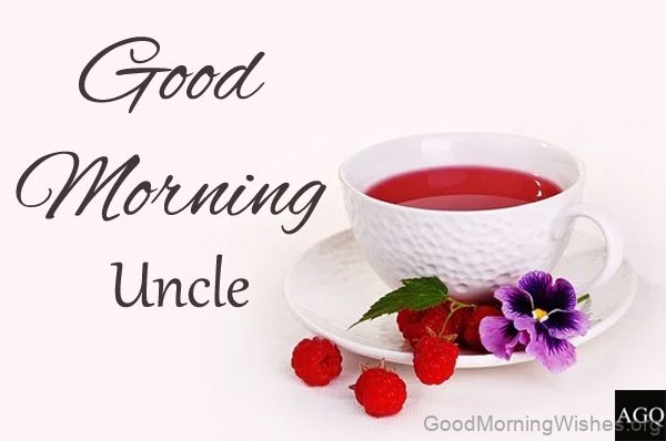 Good Morning Uncle With A Cup Of Coffee Images