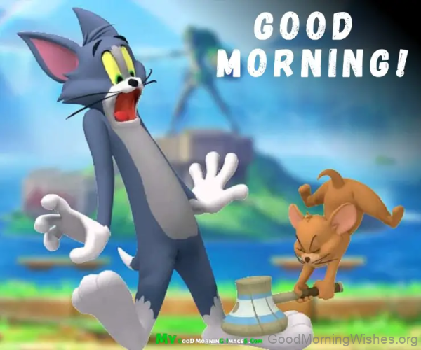 Good Morning Tom And Jerry Have Awesome Day Image