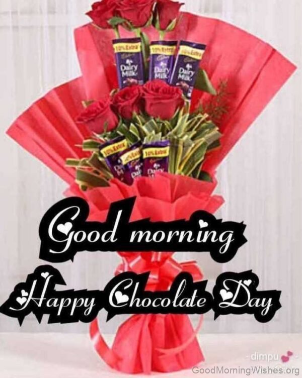 Good Morning Wish You A Happy Chocolate Day Photo