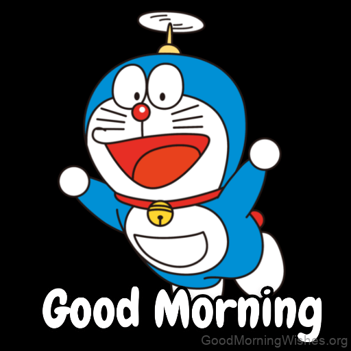 Good Morning With Flying Doraemon Flying Pic