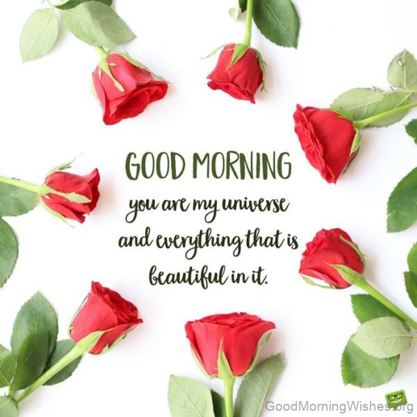 Good Morning You Are My Universe Status