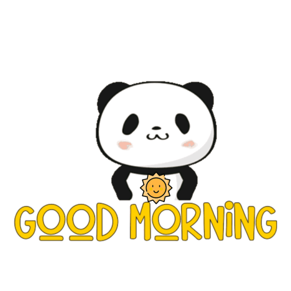 Beautiful Good Morning Panda Picture