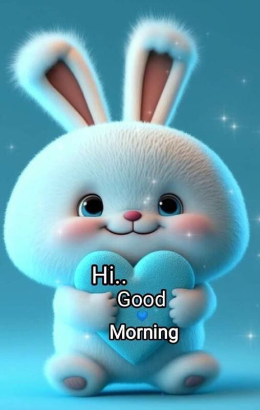 Good Morning Cute Rabbit Photo