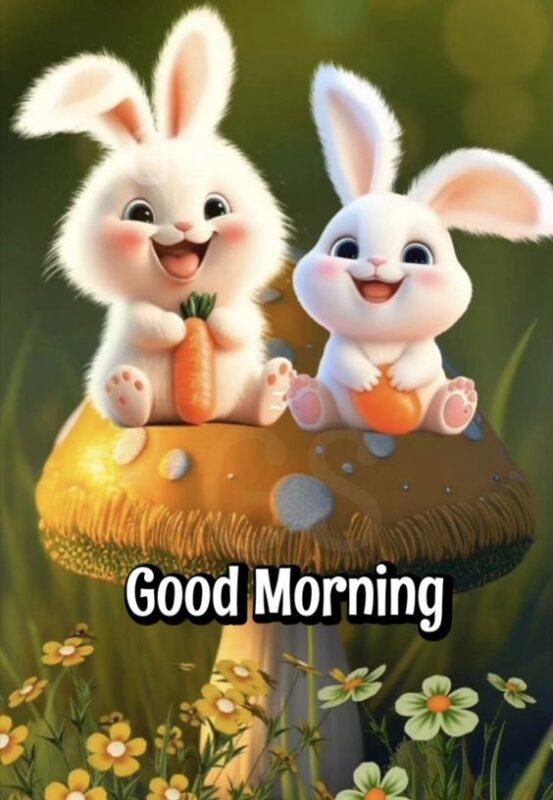 Good Morning Cute Rabbits